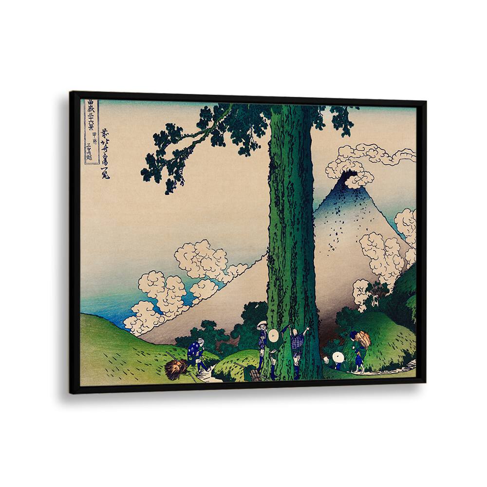 Mishima Pass In Kai Province 1760-1849 By Katsushika Hokusai Japanese Paintings in Black Plain Frame