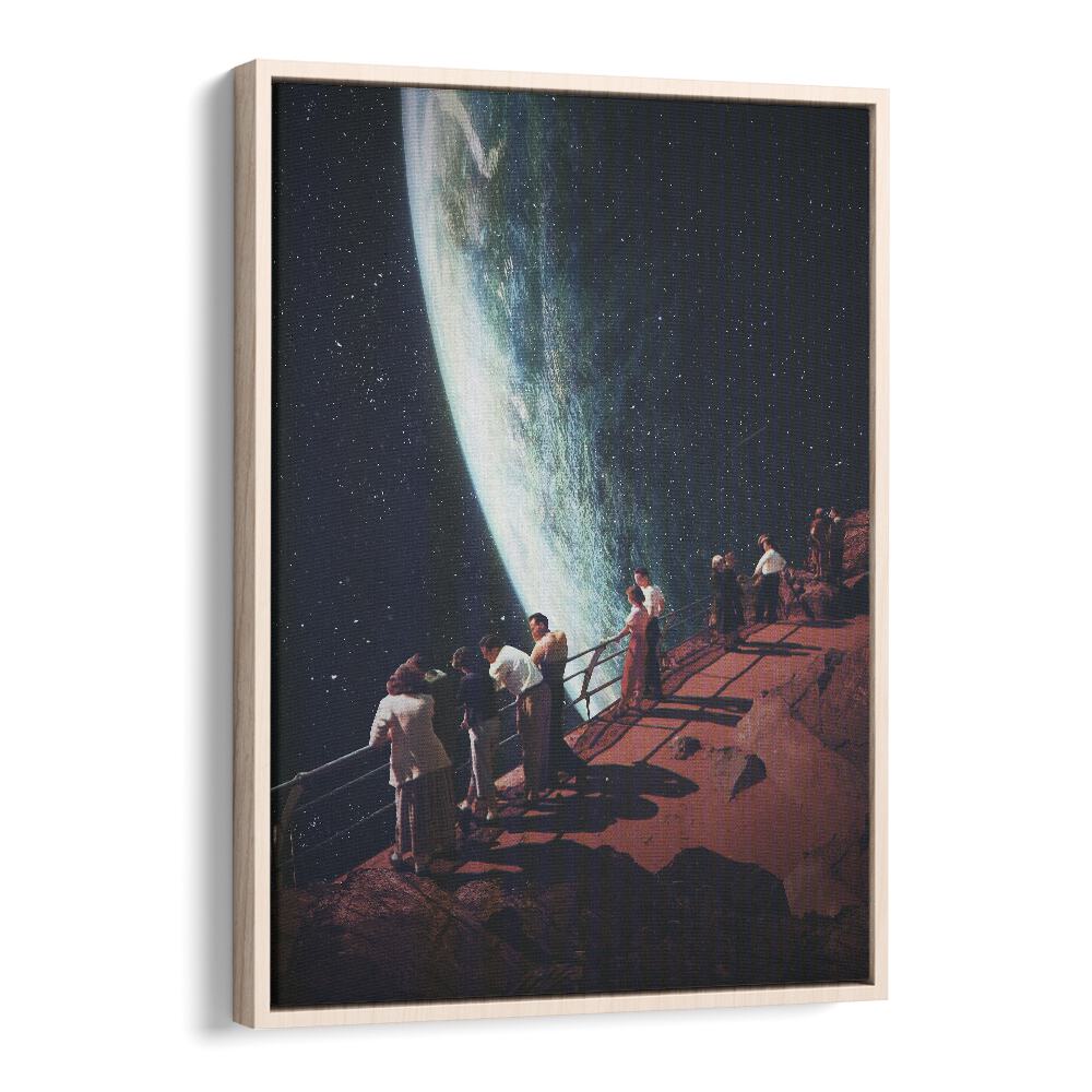 Missing The Ones We Left Behind By Frank Moth Surreal Art Prints Surrealism in Oak Wood Floater Frame