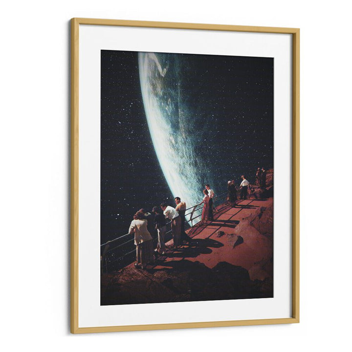 Missing The Ones We Left Behind By Frank Moth Surreal Art Prints Surrealism in Oak Wood Frame With Mount