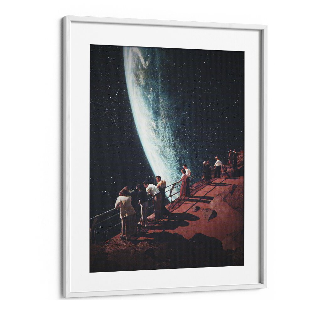 Missing The Ones We Left Behind By Frank Moth Surreal Art Prints Surrealism in White Frame With Mount