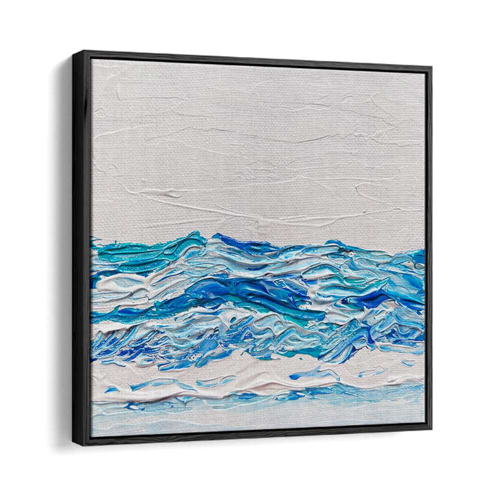 Misty Morning By Key And Sea Creative Art Print in Black Floater Frame