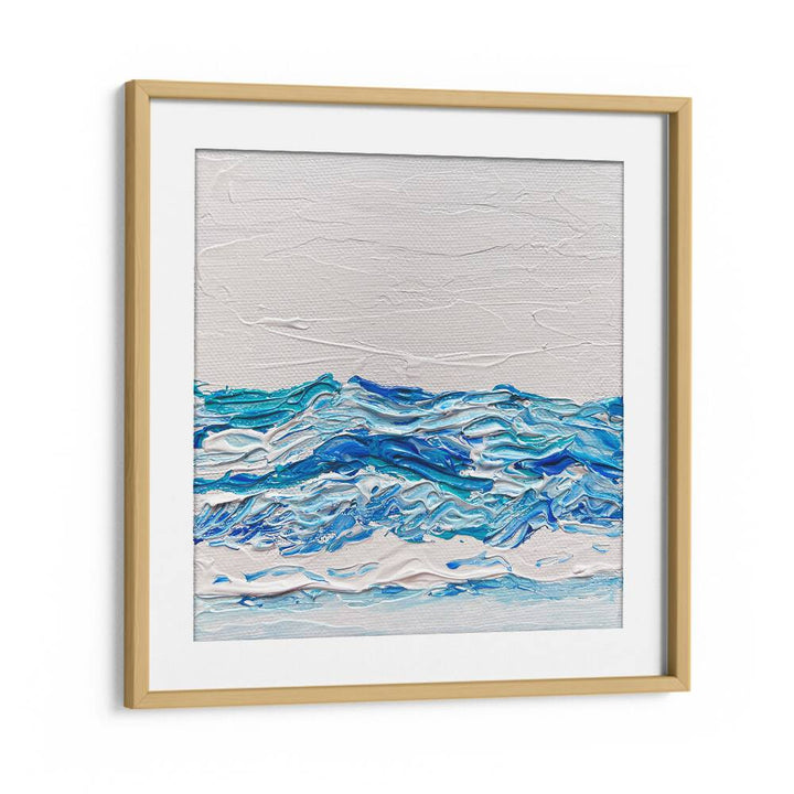 Misty Morning By Key And Sea Creative Art Print in Oak Wood Frame With Mount