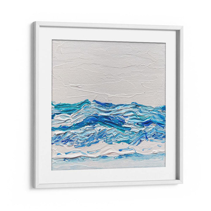 Misty Morning By Key And Sea Creative Art Print in White Frame With Mount