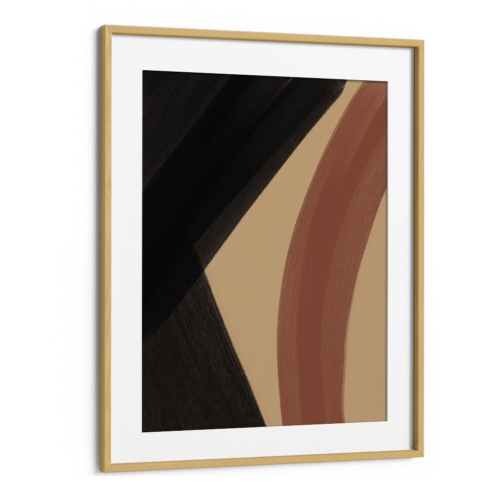 Modern Abstract iii by Yopie Studio Abstract Paintings Abstract Art Prints in Oak Wood Frame With Mount