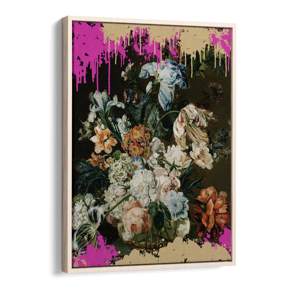 Modern Composition by the Art Concept Altered Art Prints in Oak Wood Floater Frame