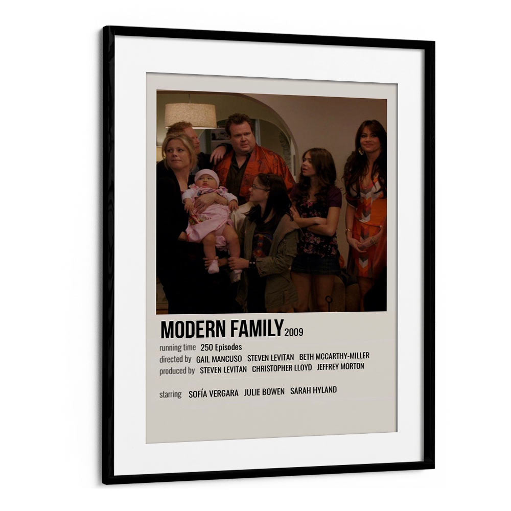 Modern Family 2009 Movie Posters in Black Frame With Mount