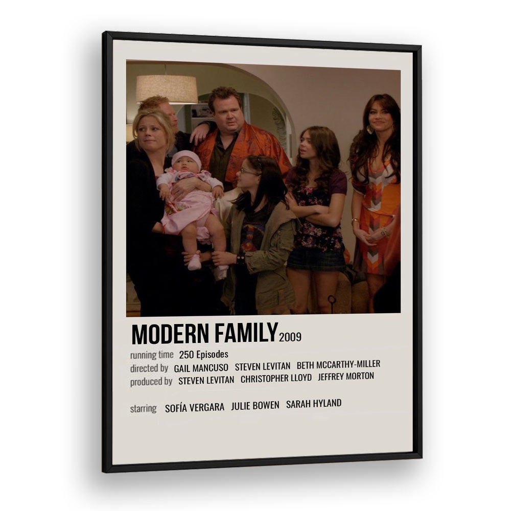 Modern Family 2009 Movie Posters in Black Plain Frame
