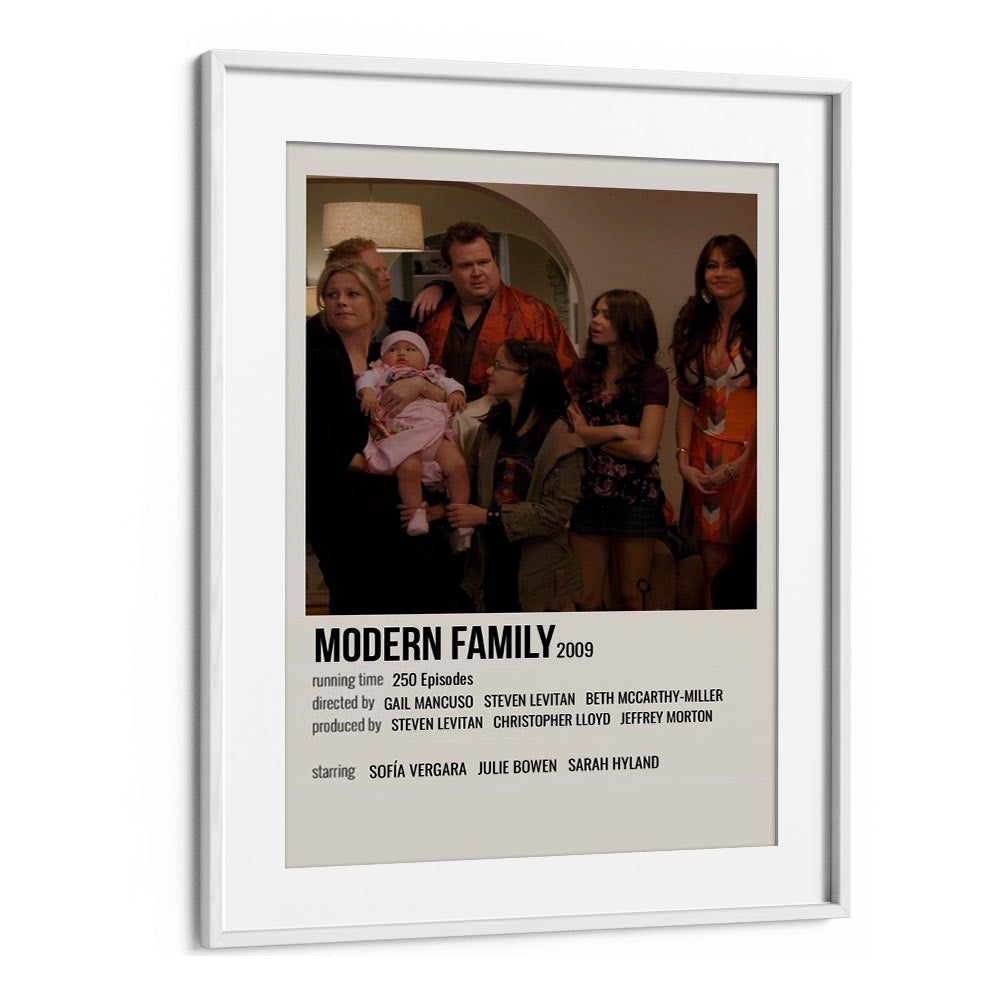 Modern Family 2009 Movie Posters in White Frame With Mount