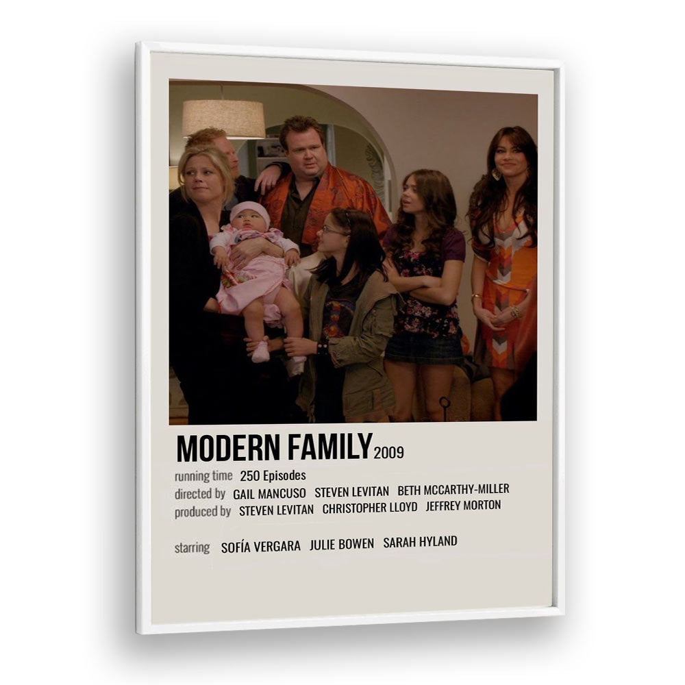 Modern Family 2009 Movie Posters in White Plain Frame