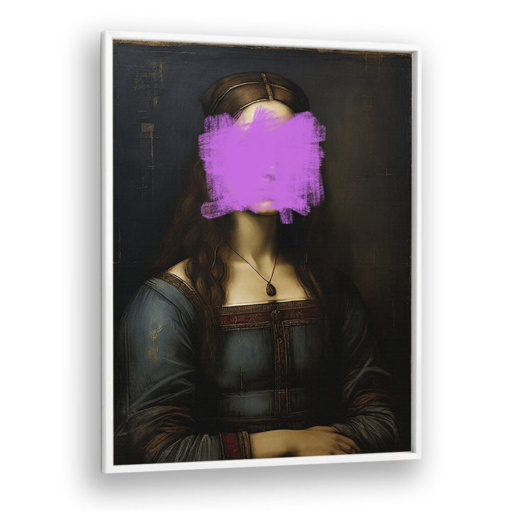 Modern Mona Lisa by the Art Concept Altered Art Prints in White Plain Frame