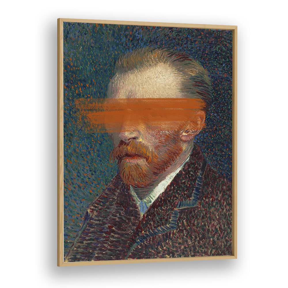 Modern Van Gogh by the Art Concept Altered Art Prints in Oak Wood Plain Frame