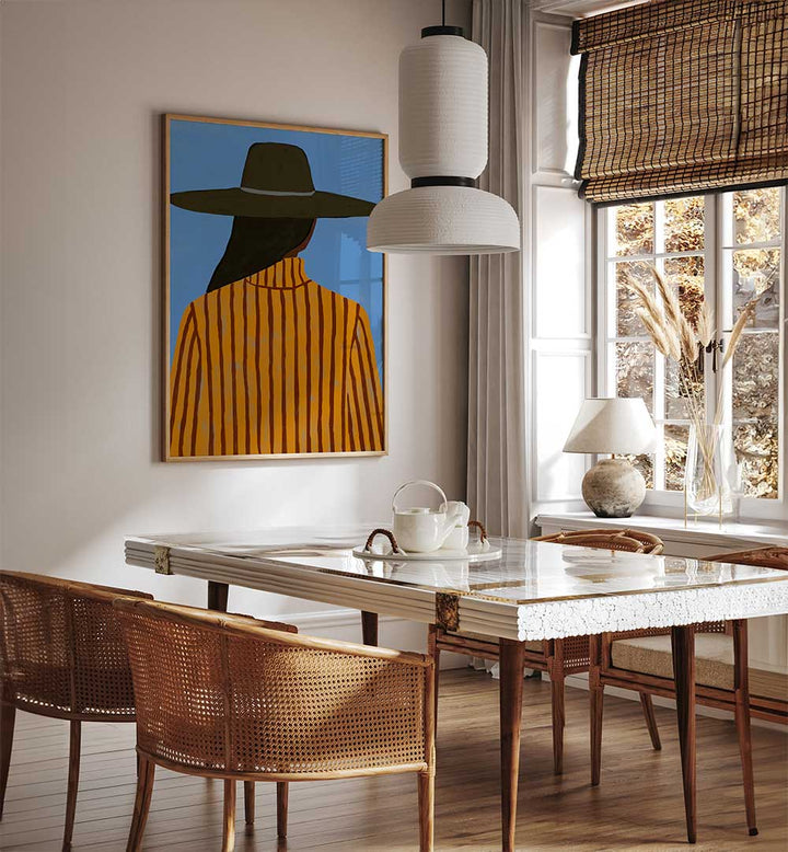 MODERN WOMAN WITH HAT , FASHION POSTERS