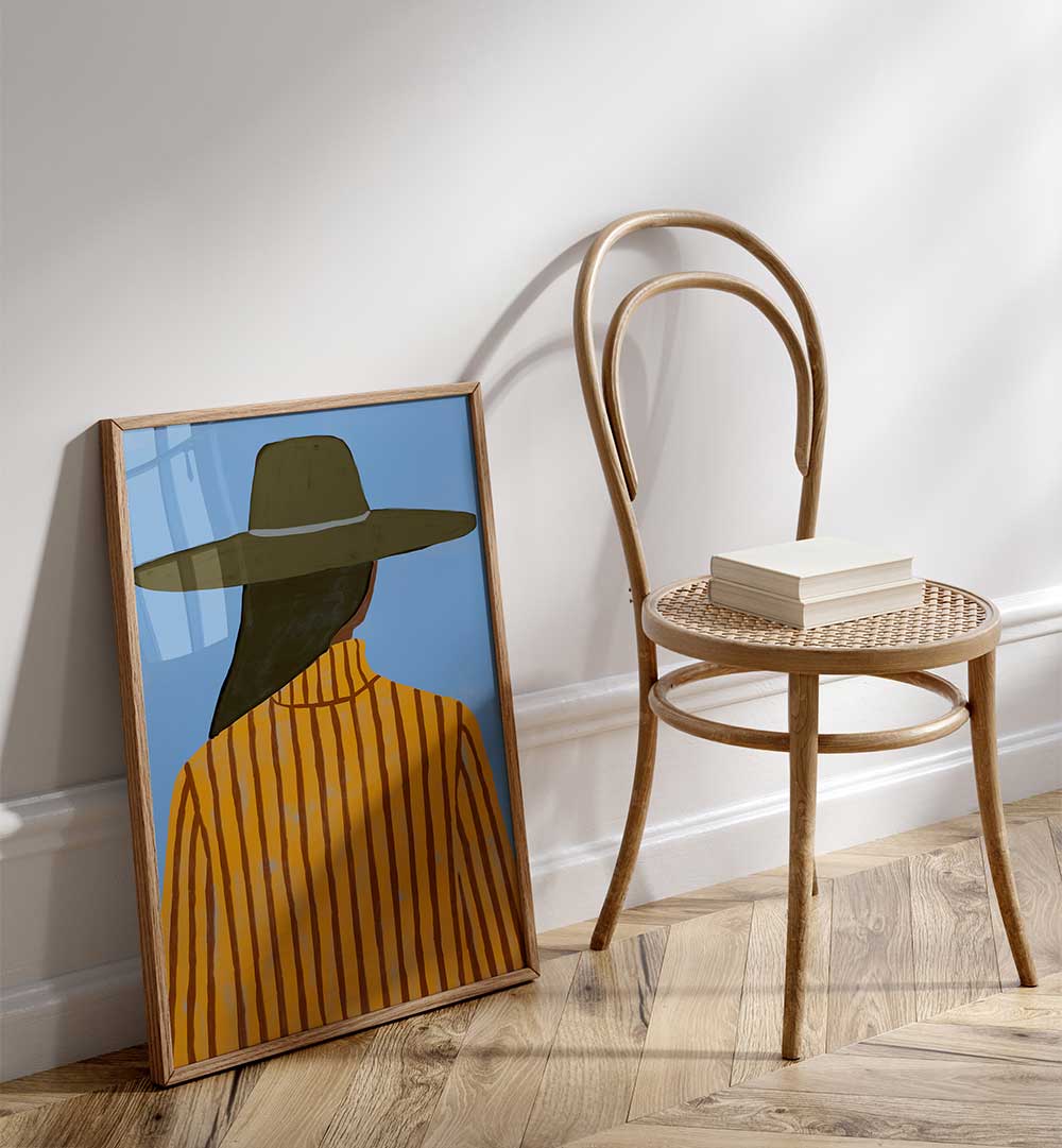 MODERN WOMAN WITH HAT , FASHION POSTERS