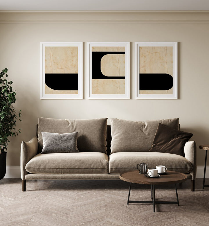 ABSTRACT painting - MODERN GEOMETRIC SET by Asianmonk