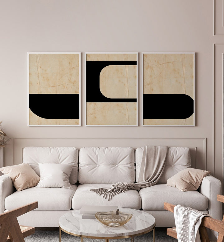 ABSTRACT painting - MODERN GEOMETRIC SET by Asianmonk