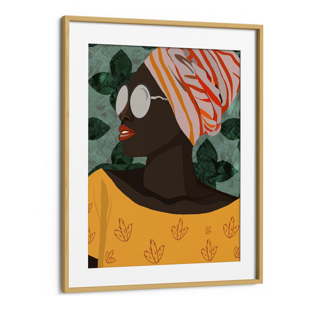 Molamba I by Emel Tunaboylu Women Illustrations paintings in Oak Wood Frame With Mount