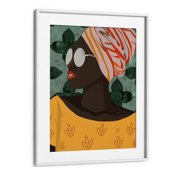 Molamba I by Emel Tunaboylu Women Illustrations paintings in White Frame With Mount