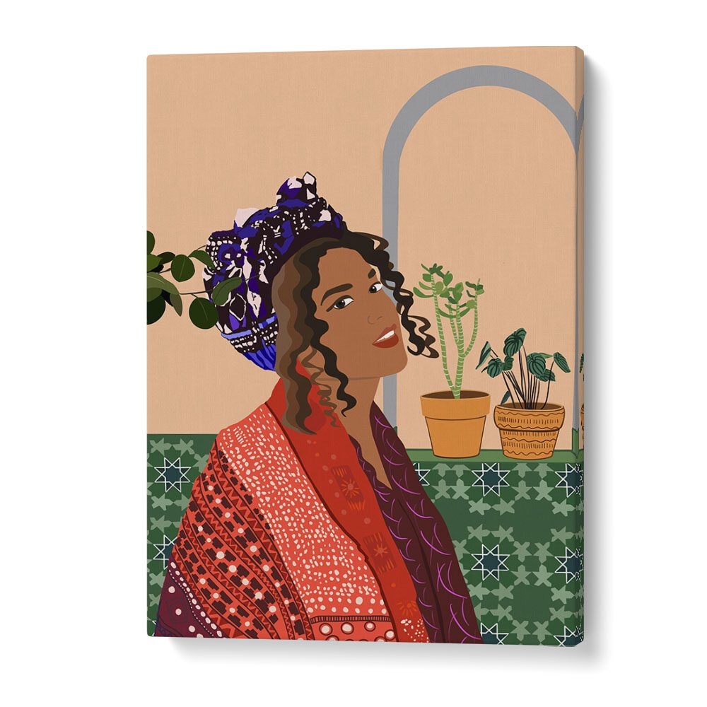 Molamba II by Emel Tunaboylu Women Illustrations paintings in Gallery Wrap