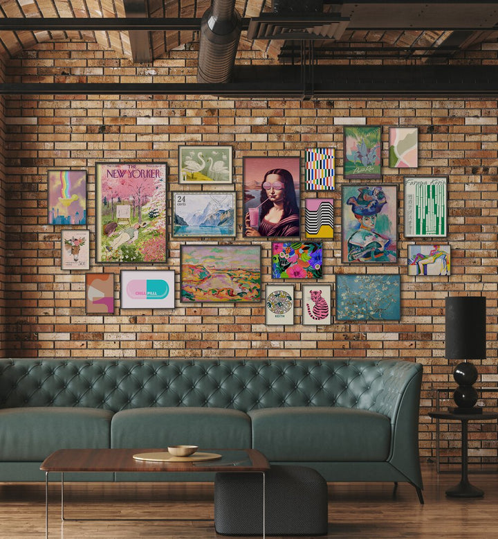 gallerywall painting - MONA LISA POP ART GALLERY WALL by Asianmonk