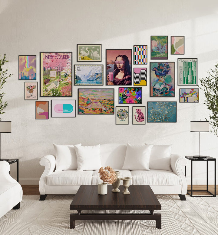 gallerywall painting - MONA LISA POP ART GALLERY WALL by Asianmonk