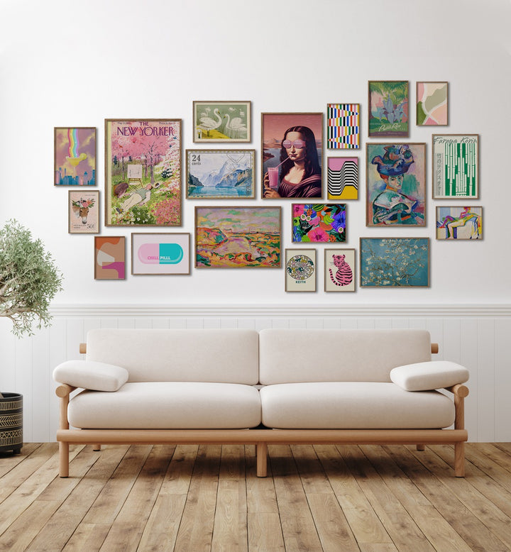 gallerywall painting - MONA LISA POP ART GALLERY WALL by Asianmonk