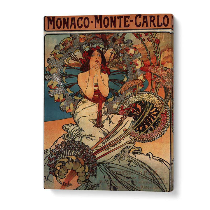 Monaco Monte Carlo  Vintage Travel Posters in Gallery Wrap