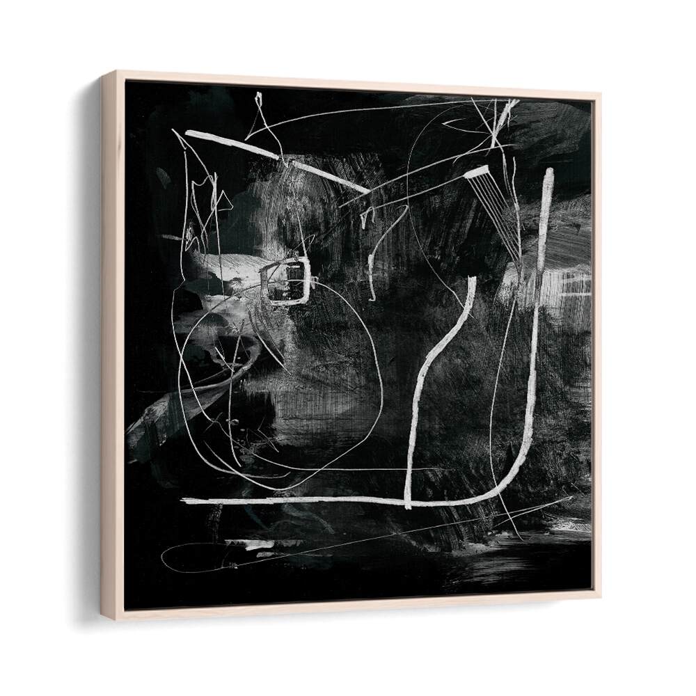 MONO, ABSTRACT PAINTINGS by Dan Hobday features captivating abstract art in an elegant oak wood floater frame.
