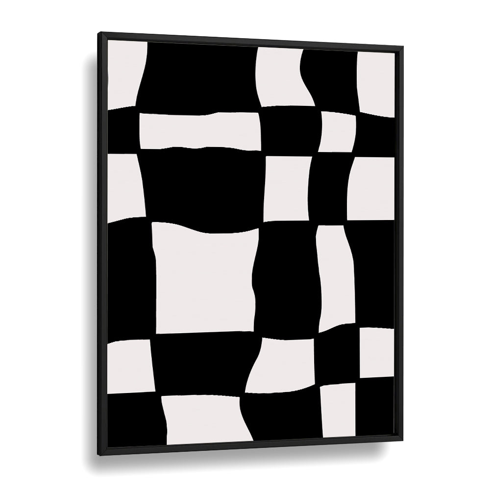 Monochrome Harmony Abstract Paintings Abstract Art Prints in Black Plain Frame