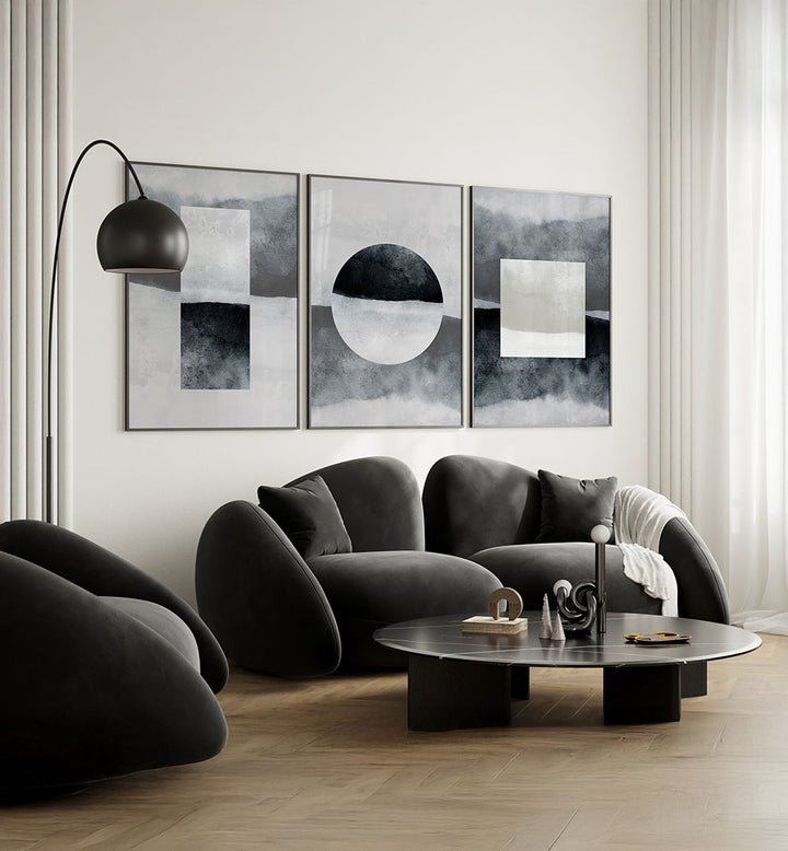 MONOLITH SERIES SET , SET OF 3 PAINTINGS