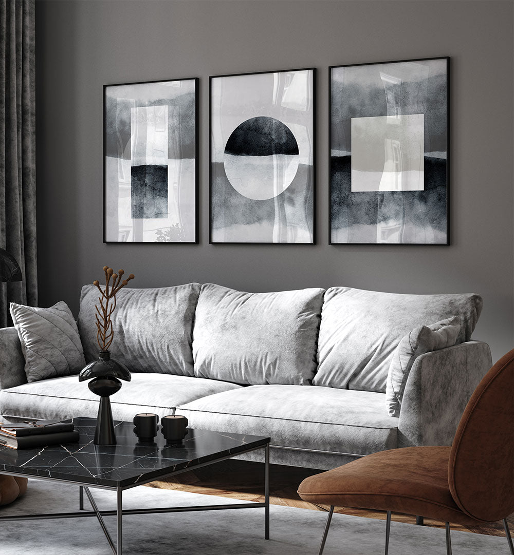 MONOLITH SERIES SET , SET OF 3 PAINTINGS