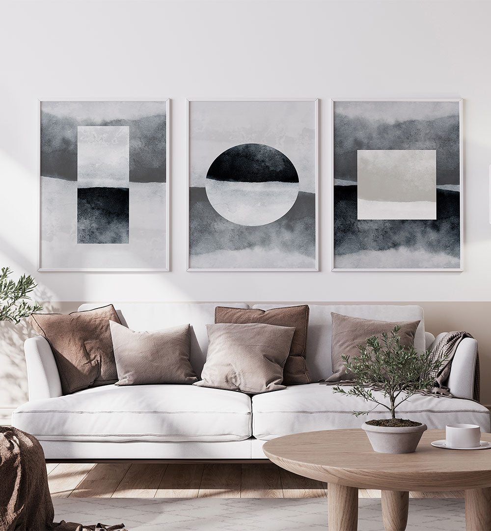 MONOLITH SERIES SET , SET OF 3 PAINTINGS