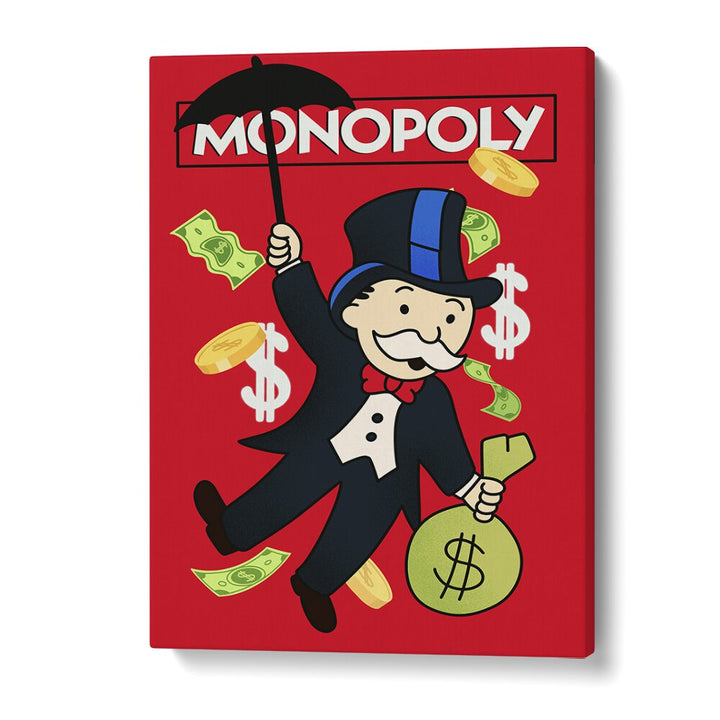 Monopoly Illustration Comic Wall Art Comic Posters in Gallery Wrap