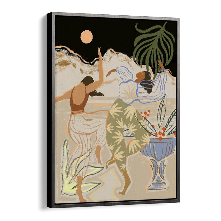 Moon Light Dance By Arty Guava Wall Art Prints in Black Floater Frame