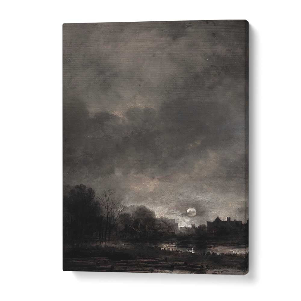 Moonlit Expanse Gothic Wall Art Prints in Gallery Wrap