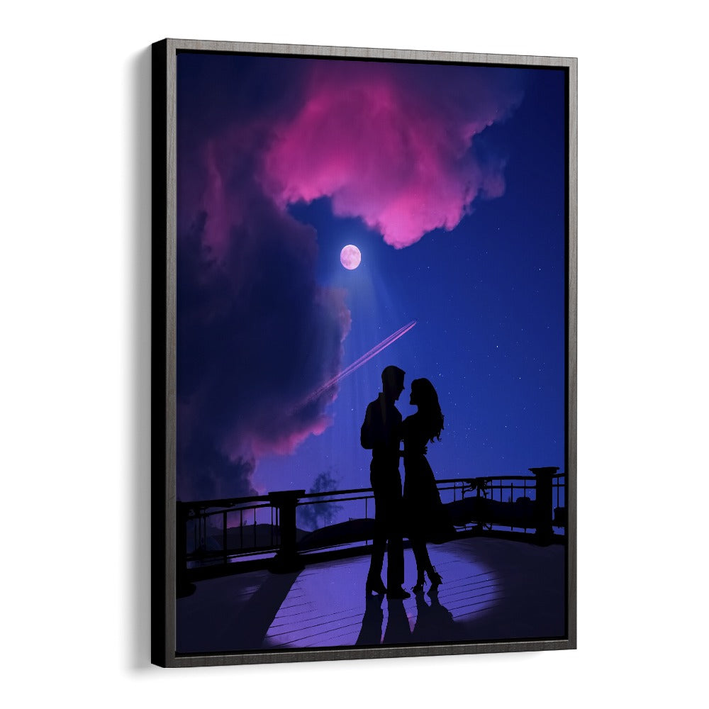 Moonshine Waltz by Ritvik Takkar Surrealism in Black Floater Frame