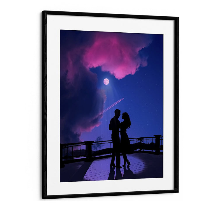 Moonshine Waltz by Ritvik Takkar Surrealism in Black Frame With Mount