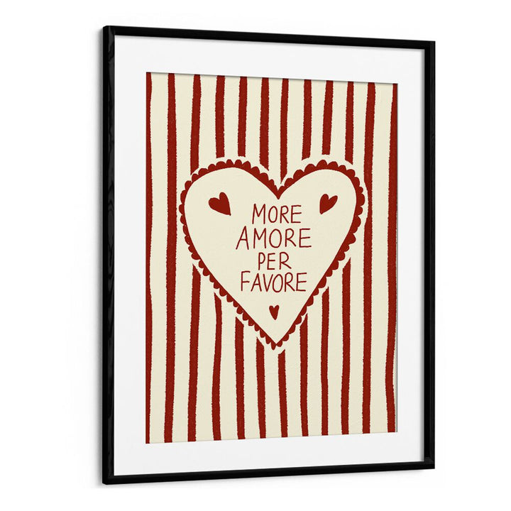 More Amore by Studio Dolci Kitchen Art Prints in Black Frame With Mount