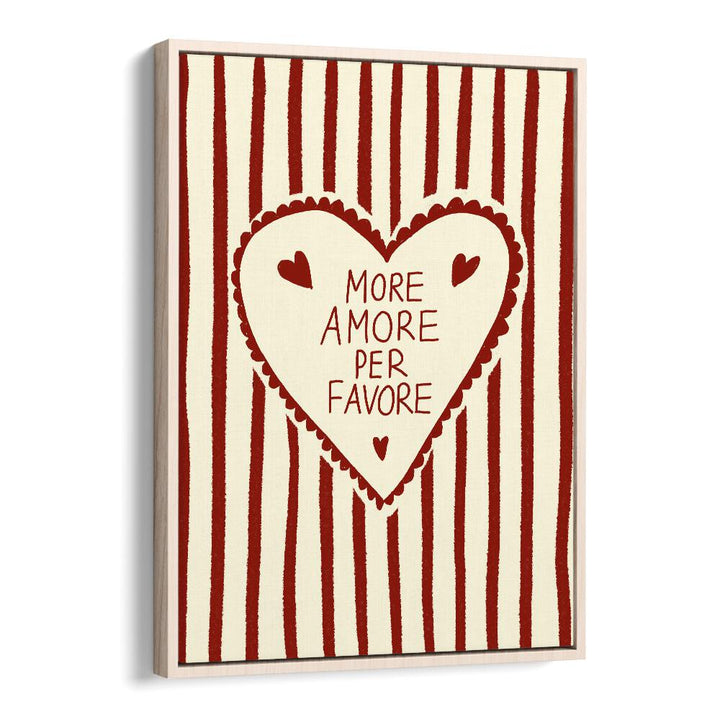 More Amore by Studio Dolci Kitchen Art Prints in Oak Wood Floater Frame