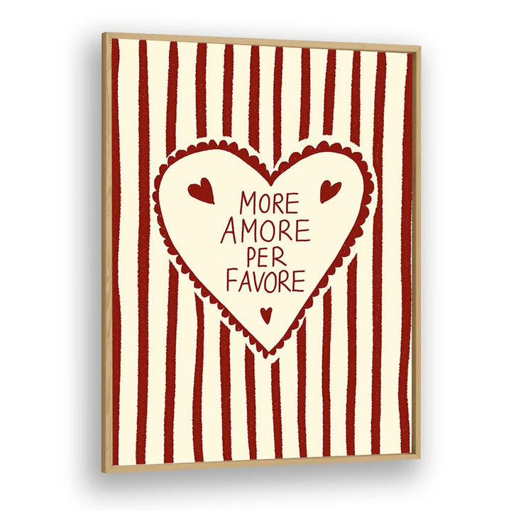 More Amore by Studio Dolci Kitchen Art Prints in Oak Wood Plain Frame