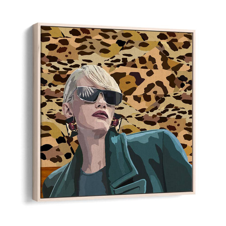 More Self By Lynnda Rakos Pop Art Paintings Pop Art Prints in Oak Wood Floater Frame