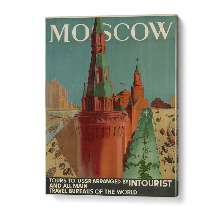 Moscow Retro Vintage Travel Vintage Travel Posters in Gallery Wrap