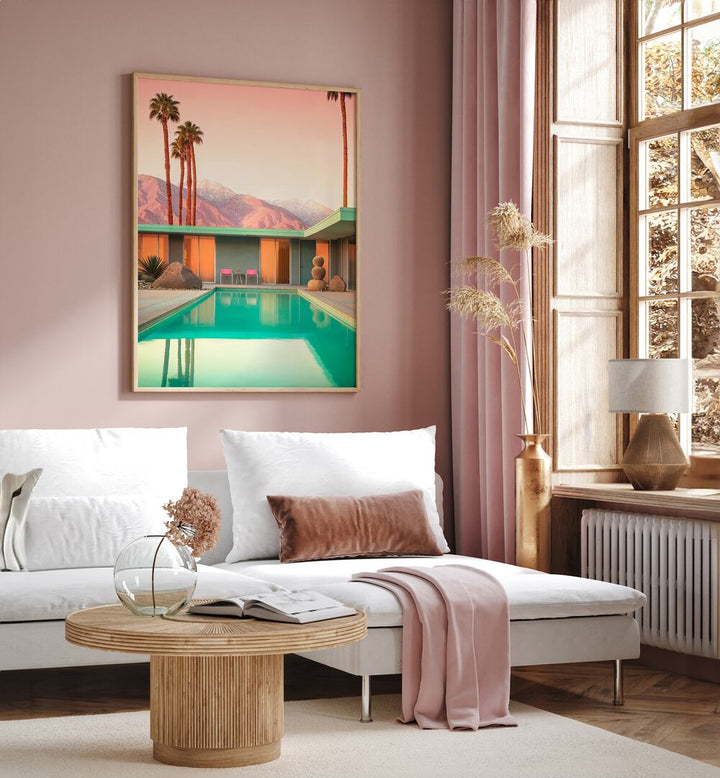 MOTEL 66 PALM SPRINGS, BEACH PAINTINGS enhance interiors with vintage charm and modern elegance by Philippe Hugonnard.