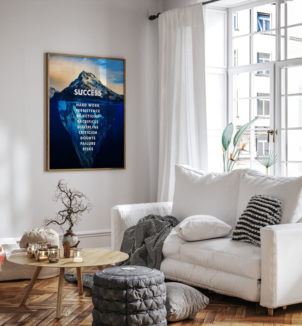 Transform your space with the MOUNTAIN OF SUCCESS II, QUOTES poster, inspiring daily motivation and potential.