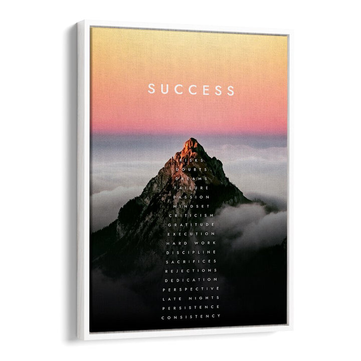 Transform your space with MOUNTAIN OF SUCCESS, QUOTES typography poster, inspiring ambition and motivation.