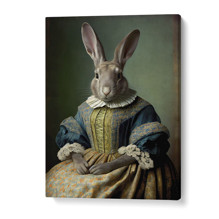 Mrs Bunny by Treechild Kids Art Prints in Gallery Wrap