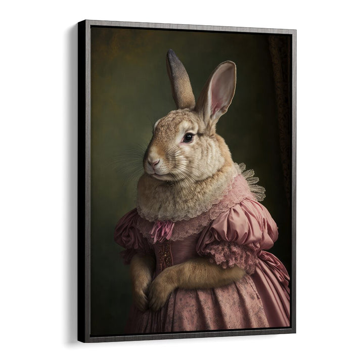 Mrs Bunnys Daughter by Treechild Wall Art Prints in Black Floater Frame