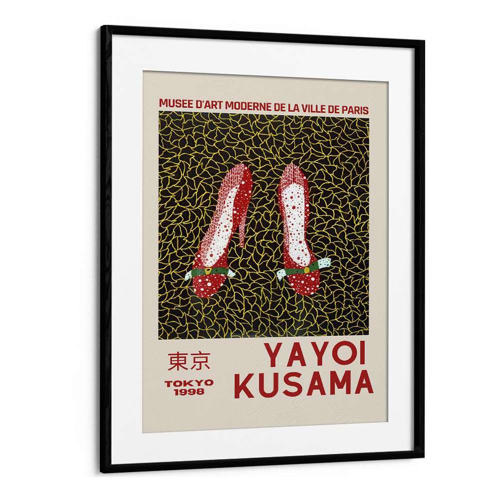 Musee D-art Moderne De La Ville De Paris By Yayoi Kusama Japanese Vintage Paintings in Black Frame With Mount