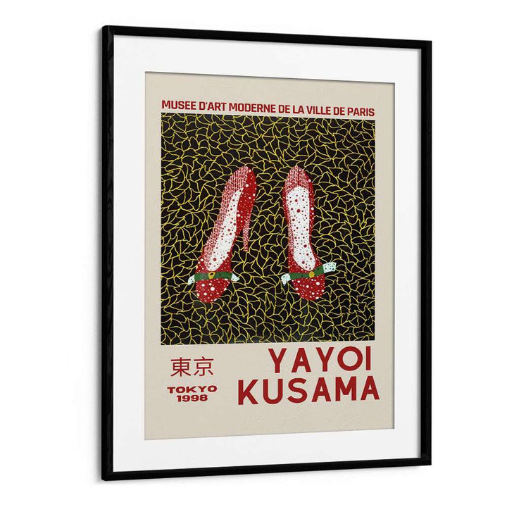 Musee D-art Moderne De La Ville De Paris By Yayoi Kusama Japanese Vintage Paintings in Black Frame With Mount