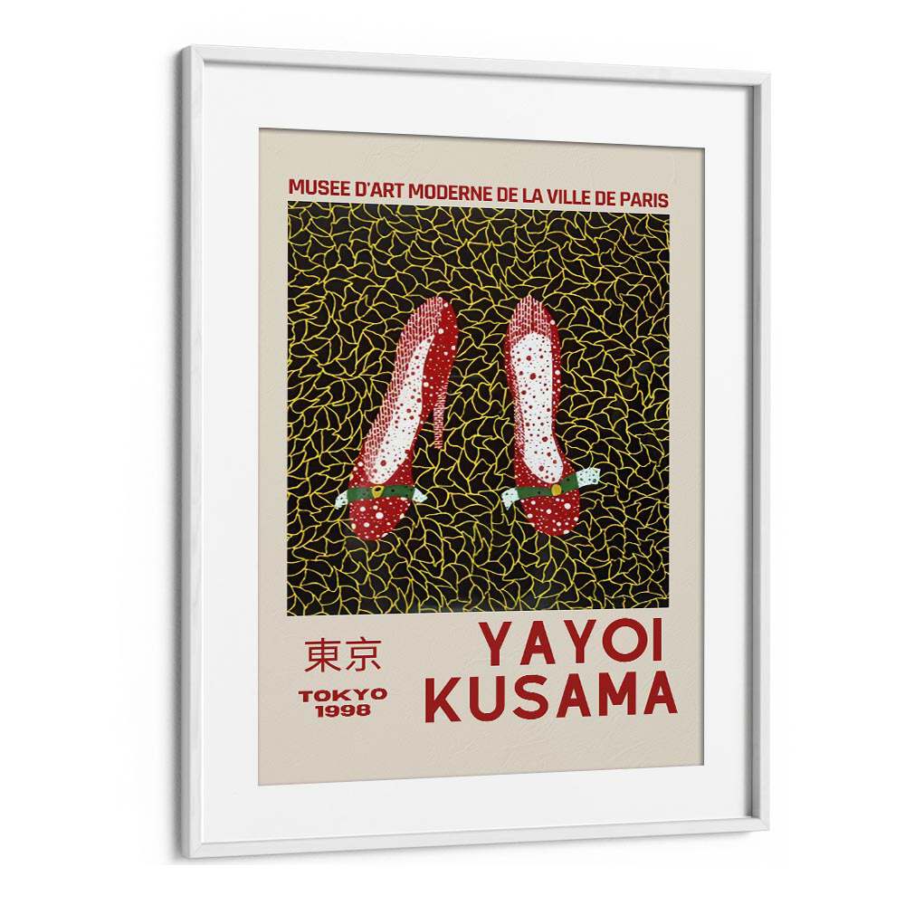 Musee D-art Moderne De La Ville De Paris By Yayoi Kusama Japanese Vintage Paintings in White Frame With Mount