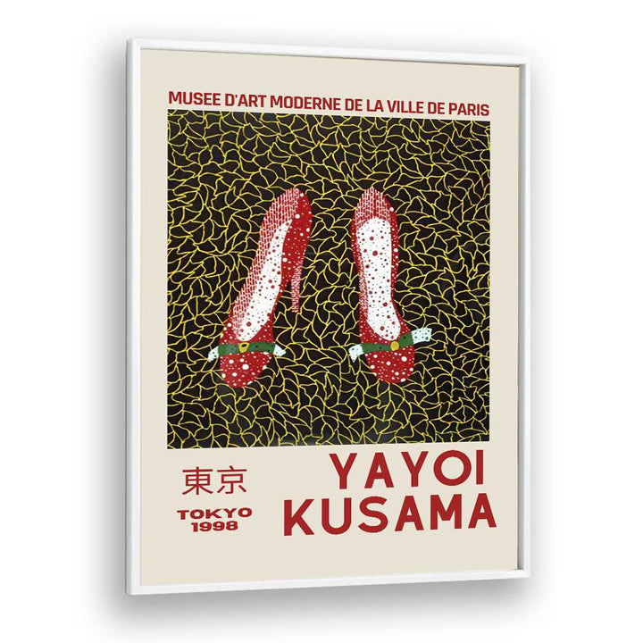 Musee D-art Moderne De La Ville De Paris By Yayoi Kusama Japanese Vintage Paintings in White Plain Frame